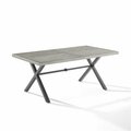 Classic Accessories 28 x 67.25 x 38 in. Otto Outdoor Metal Dining Table, Gray VE3036252